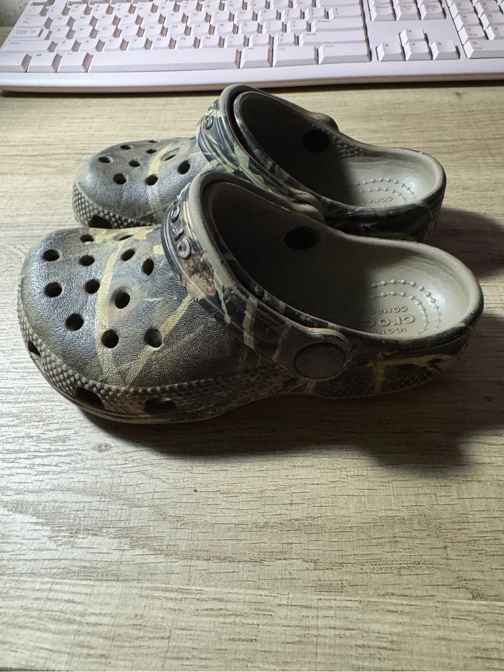 CROCS Kids' Camouflage Classic Clog - Brown/Green